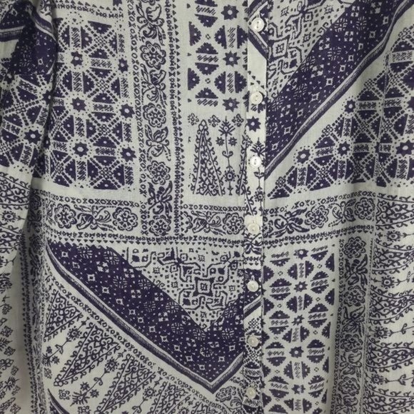 Lucky Brand Candice Bandana Shirt Top - Picture 11 of 12